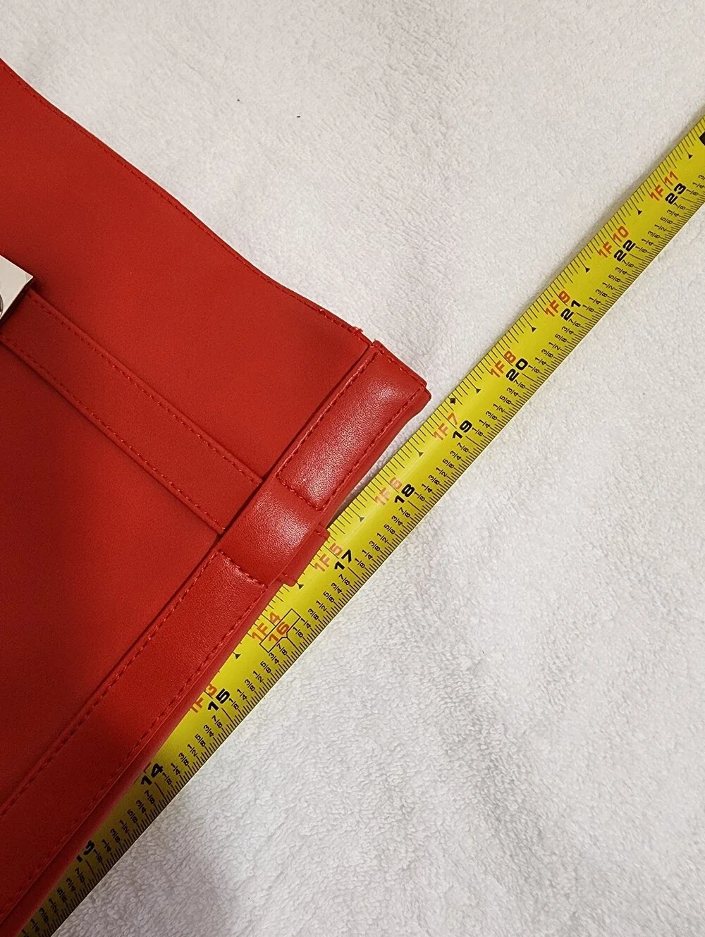 Women's Red Knee-High Boots Size 8.5 Faux Leather Wedge Heel Classy Retro